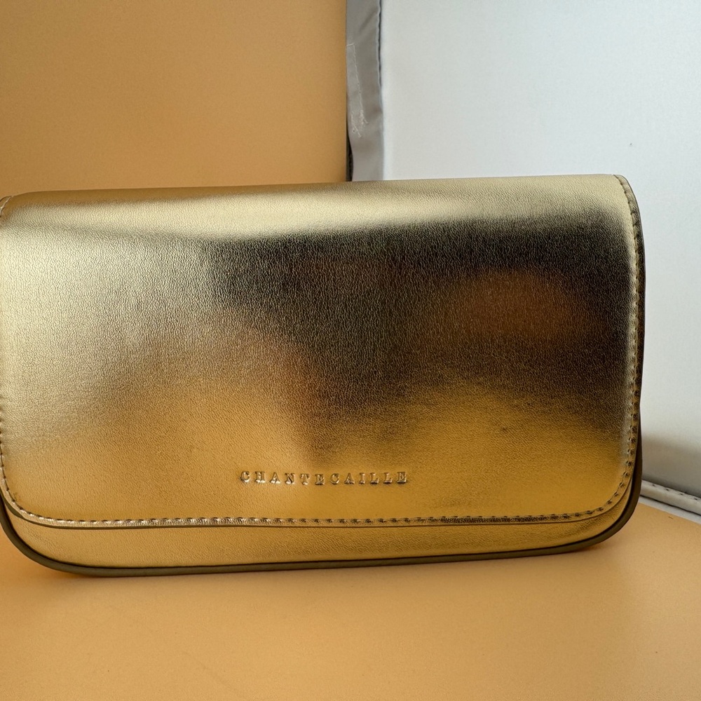 Chantecaille Metallic Gold Make Up Bag - Picture 1 of 10